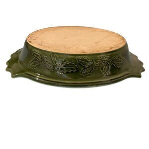 Appolia Christmas Holly Berries Oval Baking Dish Holiday Dish France